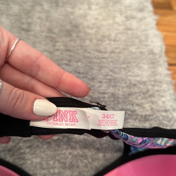 PINK patterned bra (size 34C) - Picture 2 of 2